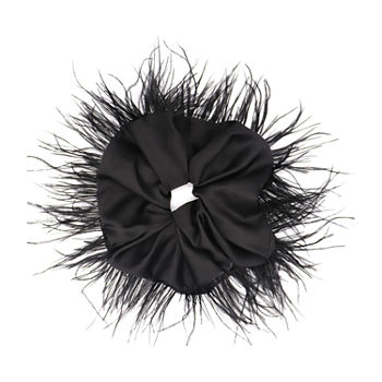 Mixit Black Feather Oversized Scrunchie Hair Ties
