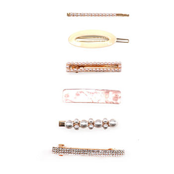 Mixit Resin And Simulated Pearl 6-pc. Hair Clip