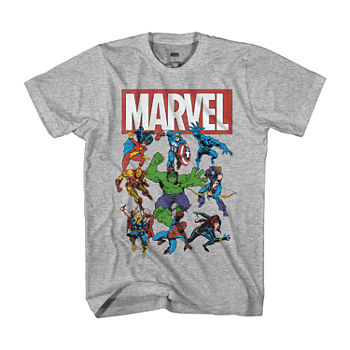 Mens Crew Neck Short Sleeve Avengers Marvel T-Shirt