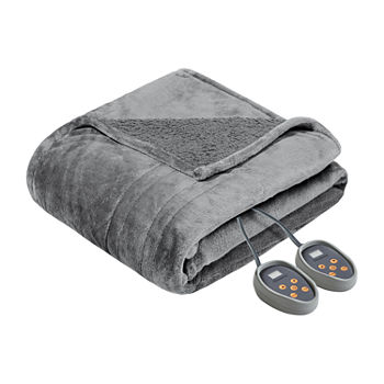 Beautyrest Solid Microlight To Berber Heated Electric Blanket