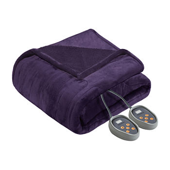Beautyrest Solid Microlight To Berber Heated Electric Blanket