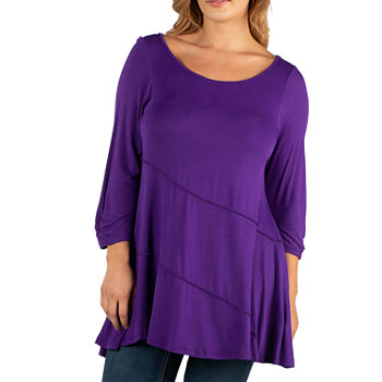 24/7 Comfort Apparel Ruched Sleeve Tunic