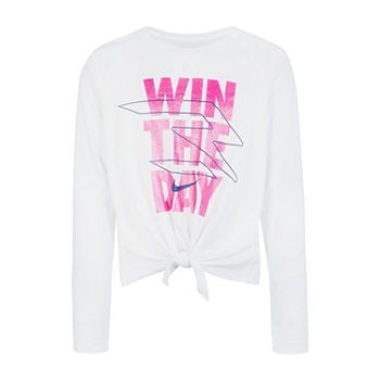 Nike 3BRAND by Russell Wilson Big Girls Crew Neck Long Sleeve Graphic T-Shirt