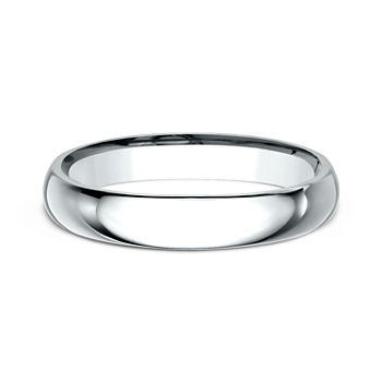 Womens 10K White Gold 3MM Comfort-Fit Wedding Band