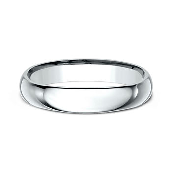 Womens 10K White Gold 4MM Comfort-Fit Wedding Band