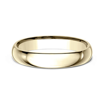 Womens 10K Yellow Gold 4MM Comfort-Fit Wedding Band
