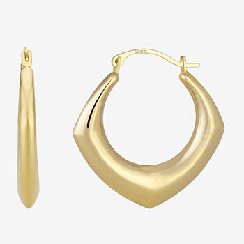 10K Gold 26mm Round Hoop Earrings