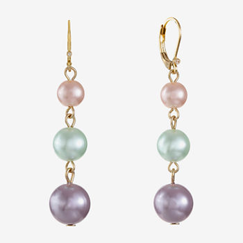 Monet Jewelry Simulated Pearl Ball Drop Earrings
