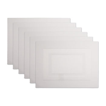 Design Imports White Doubleframe 6-pc. Placemats