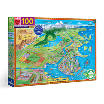 Eeboo Geographical Terms 100 Piece Puzzle