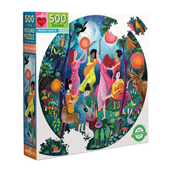 Eeboo Piece And Love Moon Dance 500 Piece Round Circle Jigsaw Puzzle