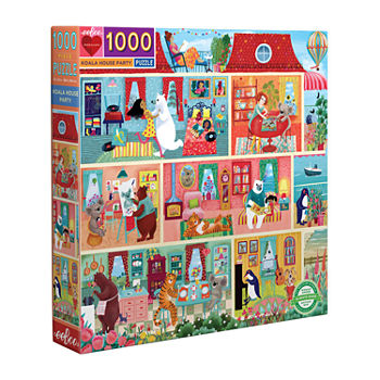 Eeboo Piece And Love Koala House Party 1000 Piece Square Adult Jigsaw Puzzle
