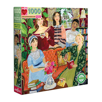 Eeboo Piece And Love Jane Austen'S Book Club  1000 Piece Square Adult Jigsaw Puzzle