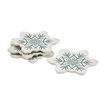 Tabletops Unlimited Winter Forest 4-pc. Stoneware Appetizer Plate