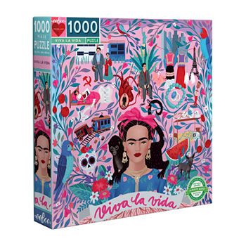 Eeboo Piece And Love Viva La Vida Frida Kahlo 1000 Piece Square Adult Jigsaw Puzzle