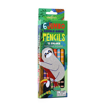 Eeboo Sloth Jumbo Double-Sided Color Pencils/Set Of 6