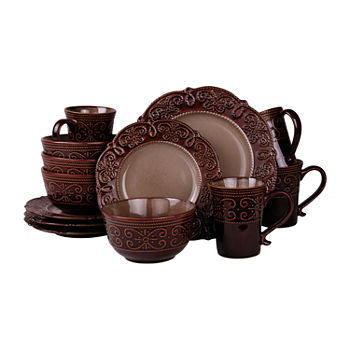 Elama Salia 16-pc. Stoneware Dinnerware Set