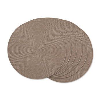 Design Imports Stone Round Woven 6-pc. Placemats