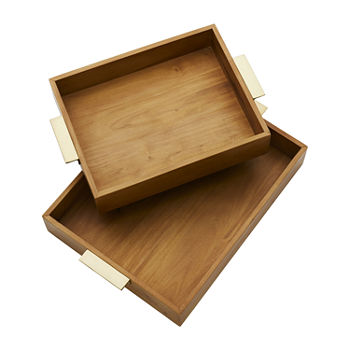 Gourmet Basics by Mikasa Medina Wood 2-pc. Wood Serving Tray
