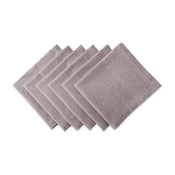 Design Imports Stone Brown Solid Chambray 6-pc. Napkins