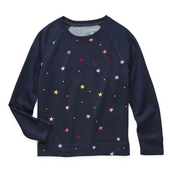 Thereabouts Little & Big Girls Long Sleeve Crew Neck Pajama Top