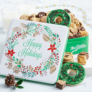 Mrs. Fields Happy Holidays 44- pc. Cookie Tin Set