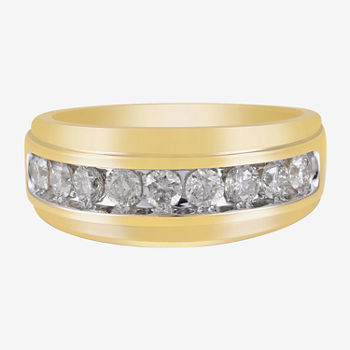 9M 1 CT. T.W. Genuine White Diamond 10K Gold Wedding Band