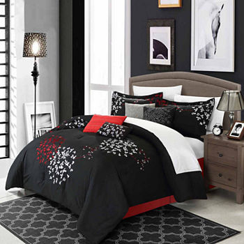Chic Home Cheila 12-pc. Midweight Embroidered Comforter Set