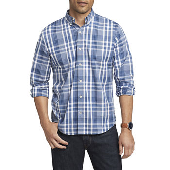 IZOD Big and Tall Saltwater Mens Long Sleeve Button-Down Shirt