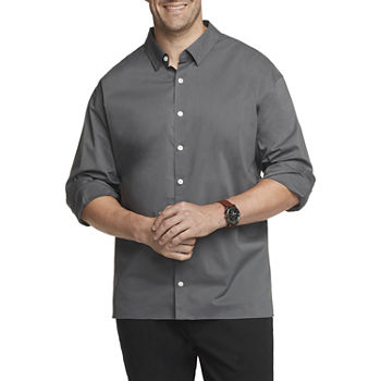 Van Heusen Stain Shield Big and Tall Mens Classic Fit Long Sleeve Button-Down Shirt
