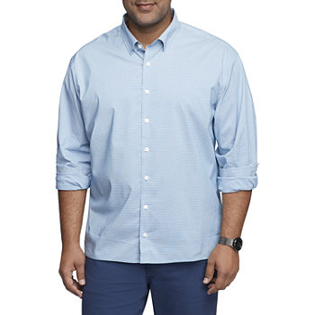 Van Heusen Big and Tall Stain Shield Mens Classic Fit Long Sleeve Button-Down Shirt