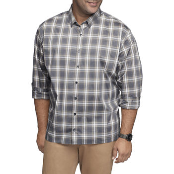 Van Heusen Big and Tall Stain Shield Mens Classic Fit Long Sleeve Button-Down Shirt