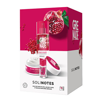 Solinotes Pomegranate Body Mist, Body Balm & 0.5 Oz Mini Eau De Parfum 3pc Set