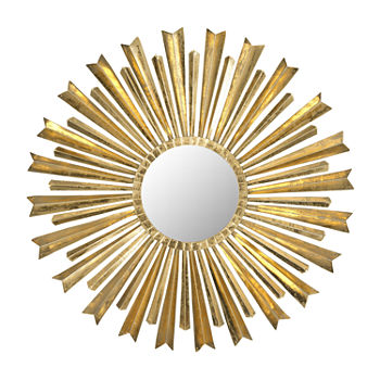 Safavieh Golden Arrows Sunburst Wall Mount Round Decorative Wall Mirror