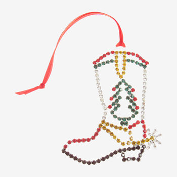 Vieste Rosa Rhinestone Cowboy Boot Christmas Ornament