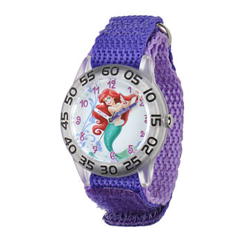 Disney Ariel Kids Purple Nylon Strap Watch