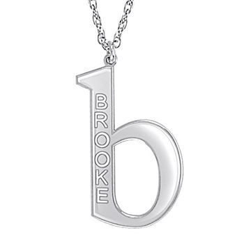 Personalized 28mm Initial Pendant Necklace