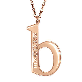 Personalized 28mm Initial Pendant Necklace