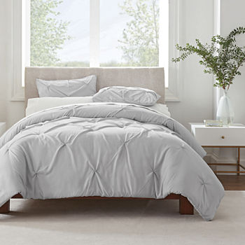 Serta Simply Clean™ Pleated Antimicrobial Duvet Cover Set