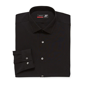 JF J.Ferrar Extra Tall Mens Spread Collar Long Sleeve Easy Care Stretch Fabric Dress Shirt