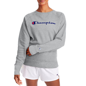 Champion Womens Crew Neck Long Sleeve Sweatshirt