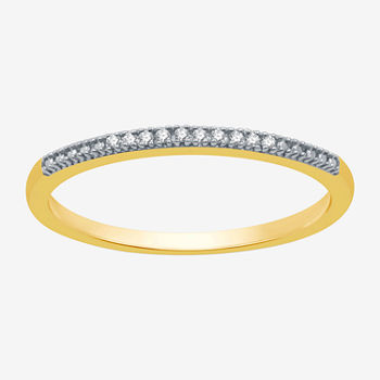 Limited Time Special! Diamond Accent Genuine White Diamond 14K Gold Over Silver Sterling Silver Band