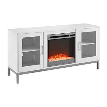 52" Avenue Wood Electric Fireplace TV Console with Metal Legs