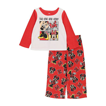 Disney Toddler Girls 2-pc. Mickey and Friends Minnie Mouse Pant Pajama Set