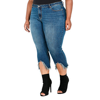 Poetic Justice - Plus Womens High Rise Over Belly Jean