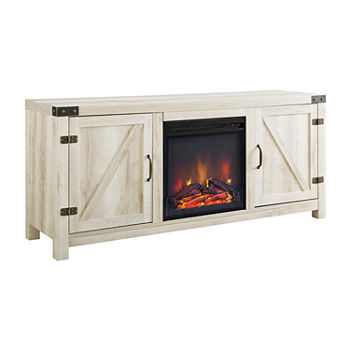 58" Rustic Modern Farmhouse Fireplace TV Stand