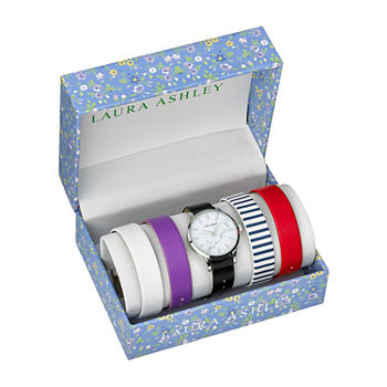 Laura Ashley Womens Silver Tone Bracelet Watch Lass1105ss