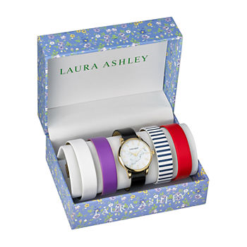 Laura Ashley Womens Silver Tone Bracelet Watch Lass1105yg