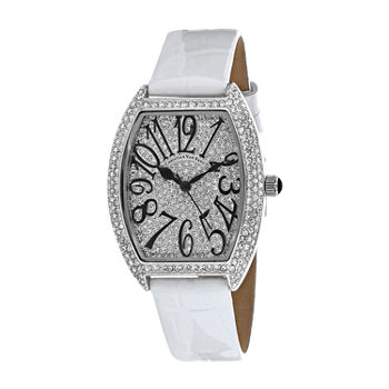Christian Van Sant Womens White Leather Strap Watch Cv4821w