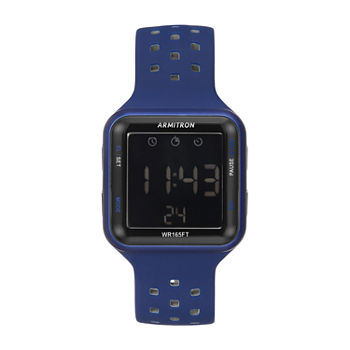 Armitron Pro Sport Mens Digital Blue Strap Watch 40/8417blu